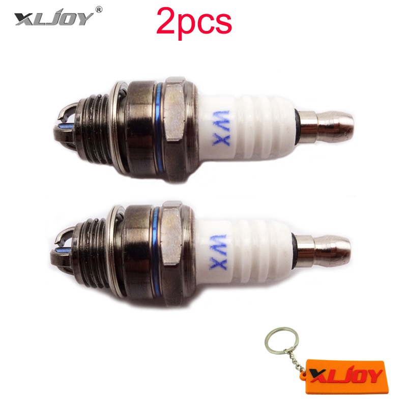 Bujía de encendido de 3 polos, 3 electrodos de alto rendimiento, L7T, Blanca, para Mini Moto ATV de 2 tiempos, Moto de bolsillo