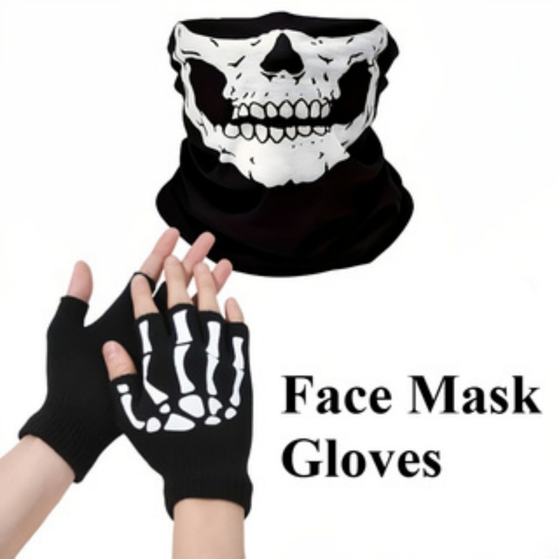 Skull Men Balaclava Ski Mask Cycling Caps Snowboard Face Cover Motorcycle Bicycle Helmet Hood Bandana Scarf Breathable Windproof: green