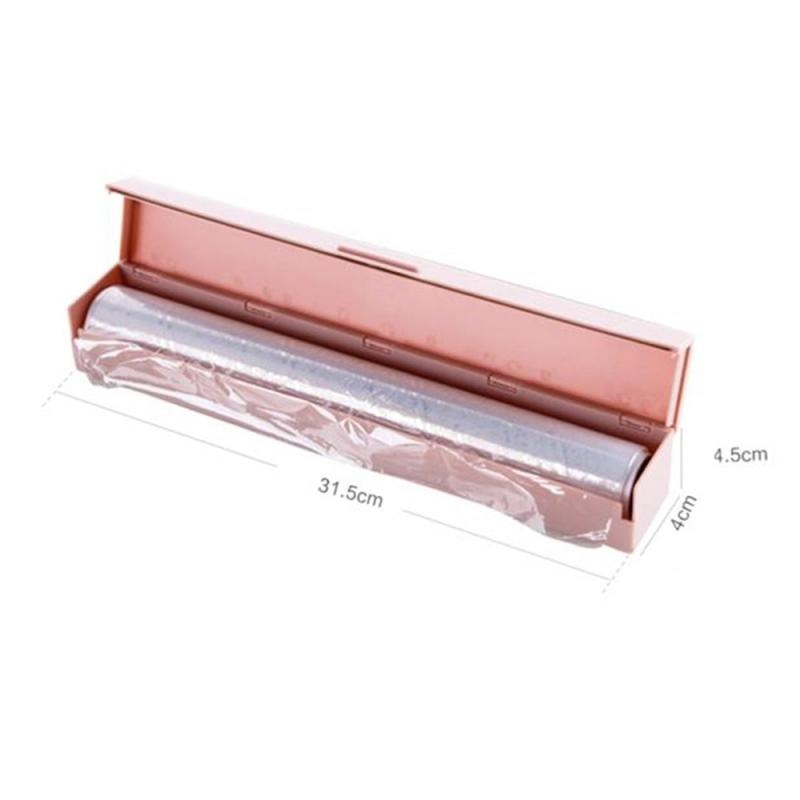 Preservative Film Cutters 1Pcs Cling Food Wrap Cutter Plastic Wrap Dispenser Storage Holder Simple Style Kitchen Accessories