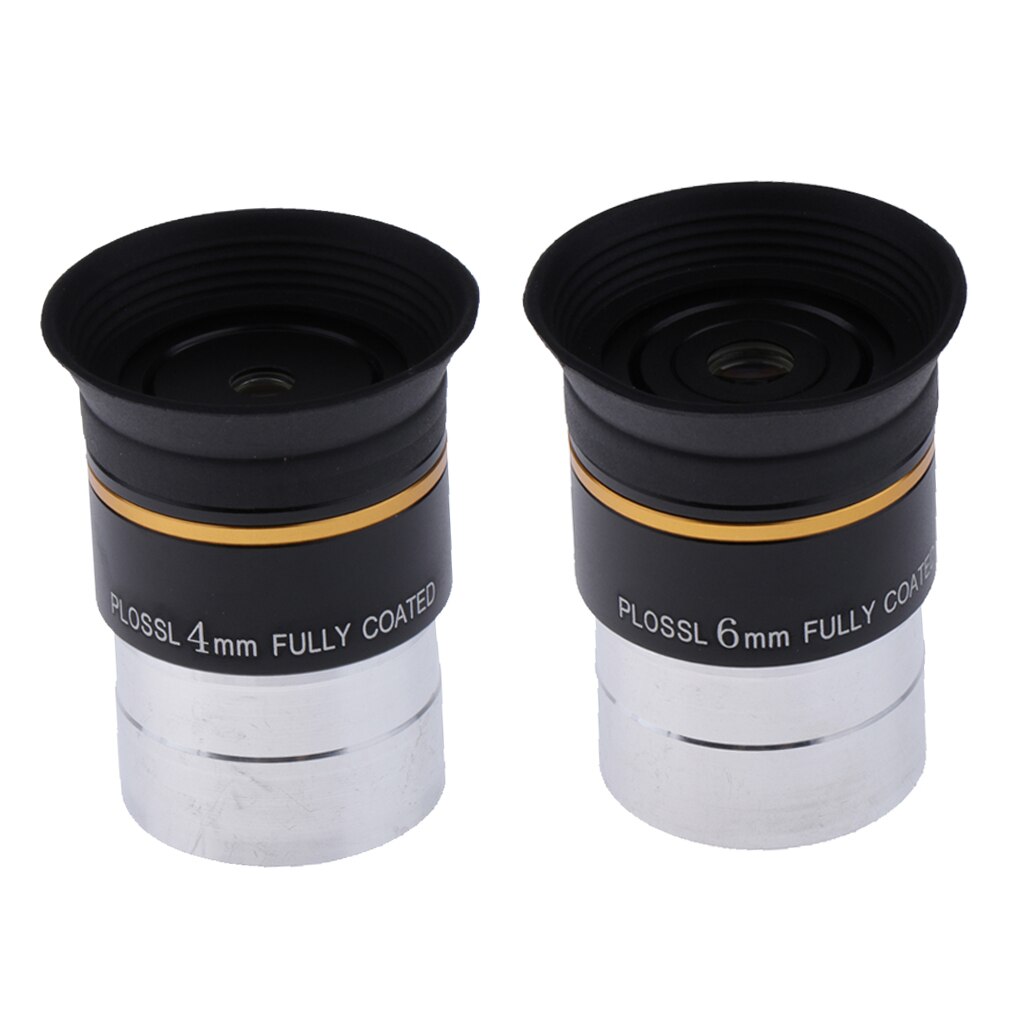 Lentes oculares PLOSSL para telescopio astronómico, 4/6mm, 1,25 &quot;, 50mm, 2 uds.
