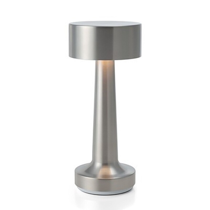 Retro Bar Tafellamp Koffie/Restaurant Sfeer Decor Licht Led Touch Sensor Draadloze Nachtlampje Usb Oog Beschermen Lezen lamp: 03 Sliver
