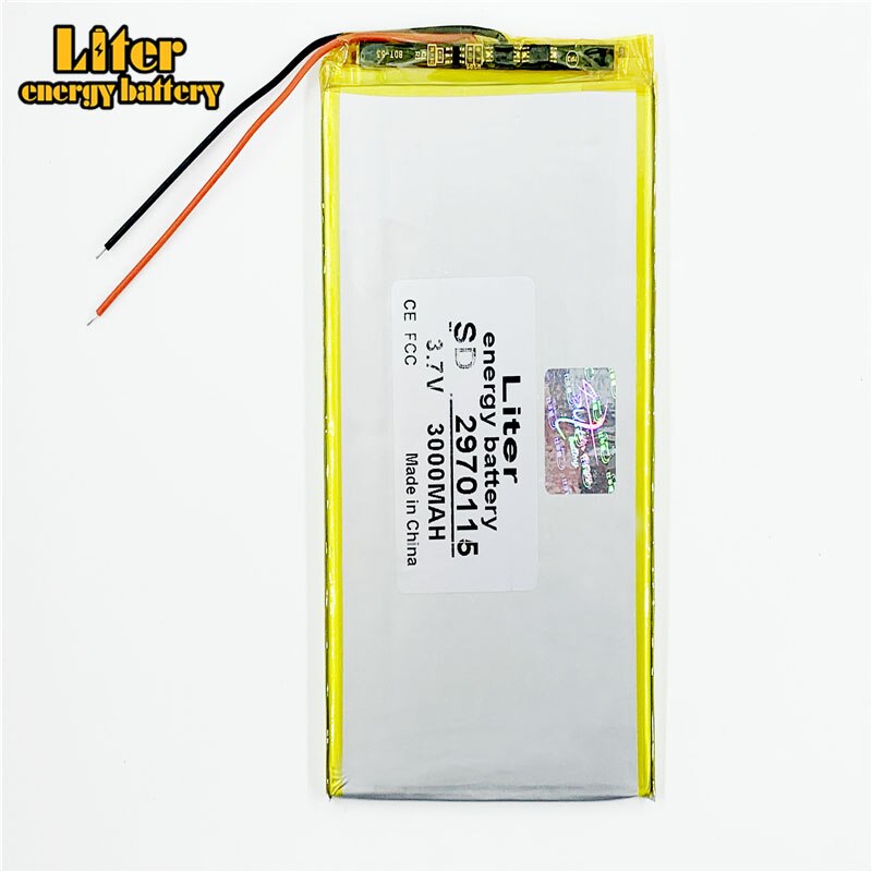 Liter energy battery 3.7V 2970115 3000MAH 3070115 tablet battery brand tablet general polymer lithium battery