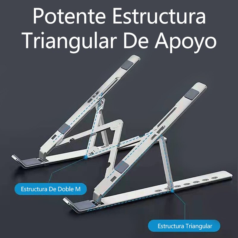 AiTodos® De Ordenador Portátil Soporte Tablet El Radiador es Compatible con Ordenador Elevación de Escritorio Plegable Ajuste del Estante de La Columna Cervical Para la Oficina Elevación y Descenso de La Base