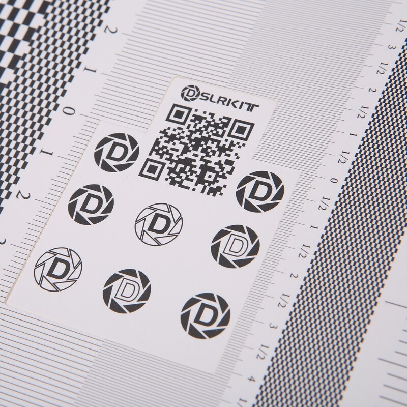 Camera Lens Focus Calibration Card AF Micro Alignment Ruler Folding Chart