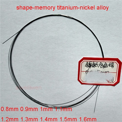 Nikkel titanium nitinol chromel legering NiTi Memory Hyperelastic draad gloeidraad 0.8mm 0.9mm 1mm 1.1mm 1.2mm 1.3mm 1.4mm 1.5mm 1.6mm