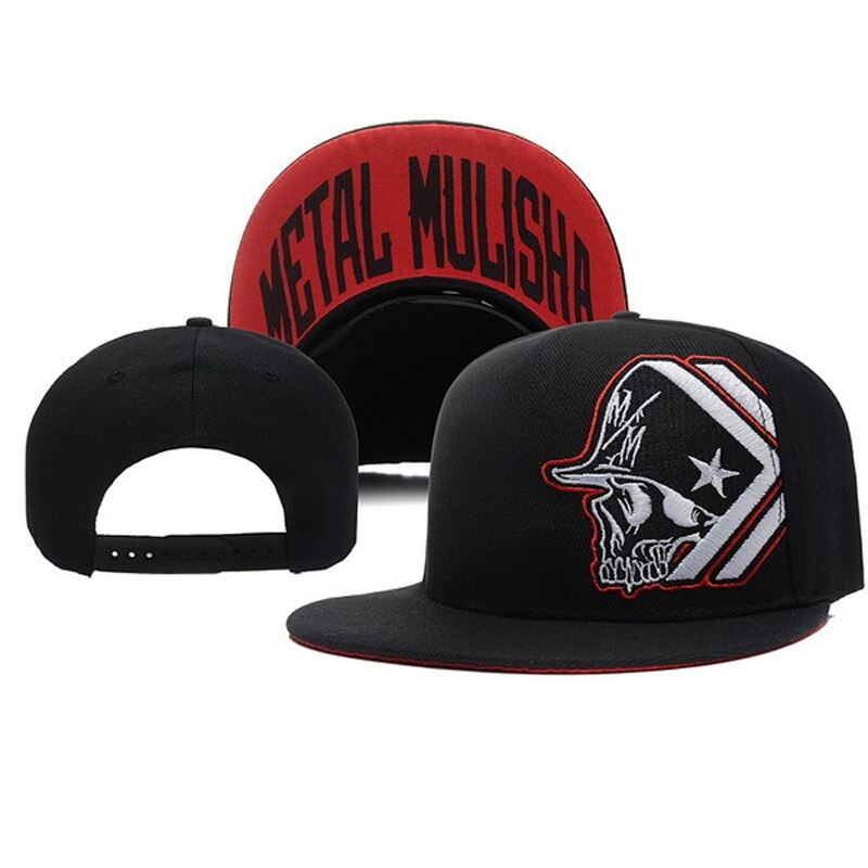 Metal mulisha justerbar baseball hat hip hop snapback kasket til mænd kvinder kasketter skalle touca hat: Farve 7