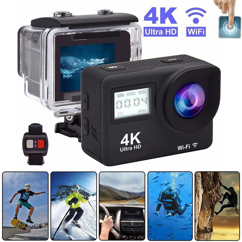Touch Screen WiFi Action Camera 4K Ultra HD 30fps Waterproof DV With Remote Helmet Video Recording Cameras Outdoor Sports Cam