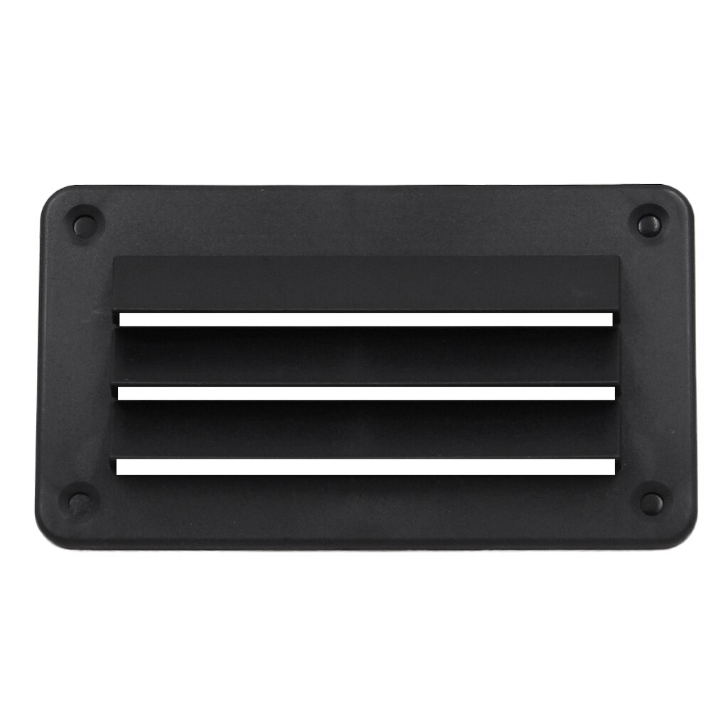Black ABS Plastic Louvered Vent Ventilator Cover Plate 14x7.9cm / 5.51x3.11 inch