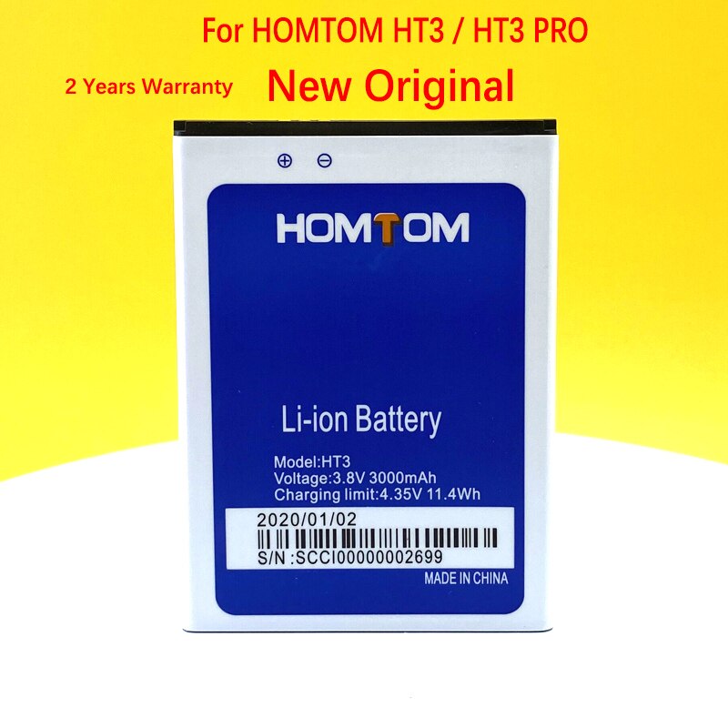 Batería de repuesto Original para teléfono móvil Homtom HT3, HT16, HT17, HT37 Pro, , en Stock + número de seguimiento: HT3 HT3 PRO