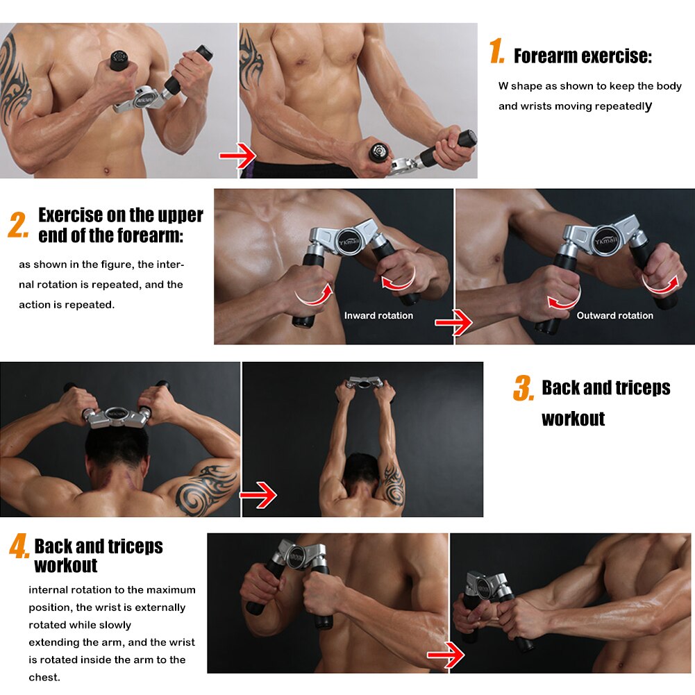 A Type Gripper Fitness Exerciser Hand Forearm Gripper Wrist Strengthener Adjustable Arm Spring Chest Expander Power Device
