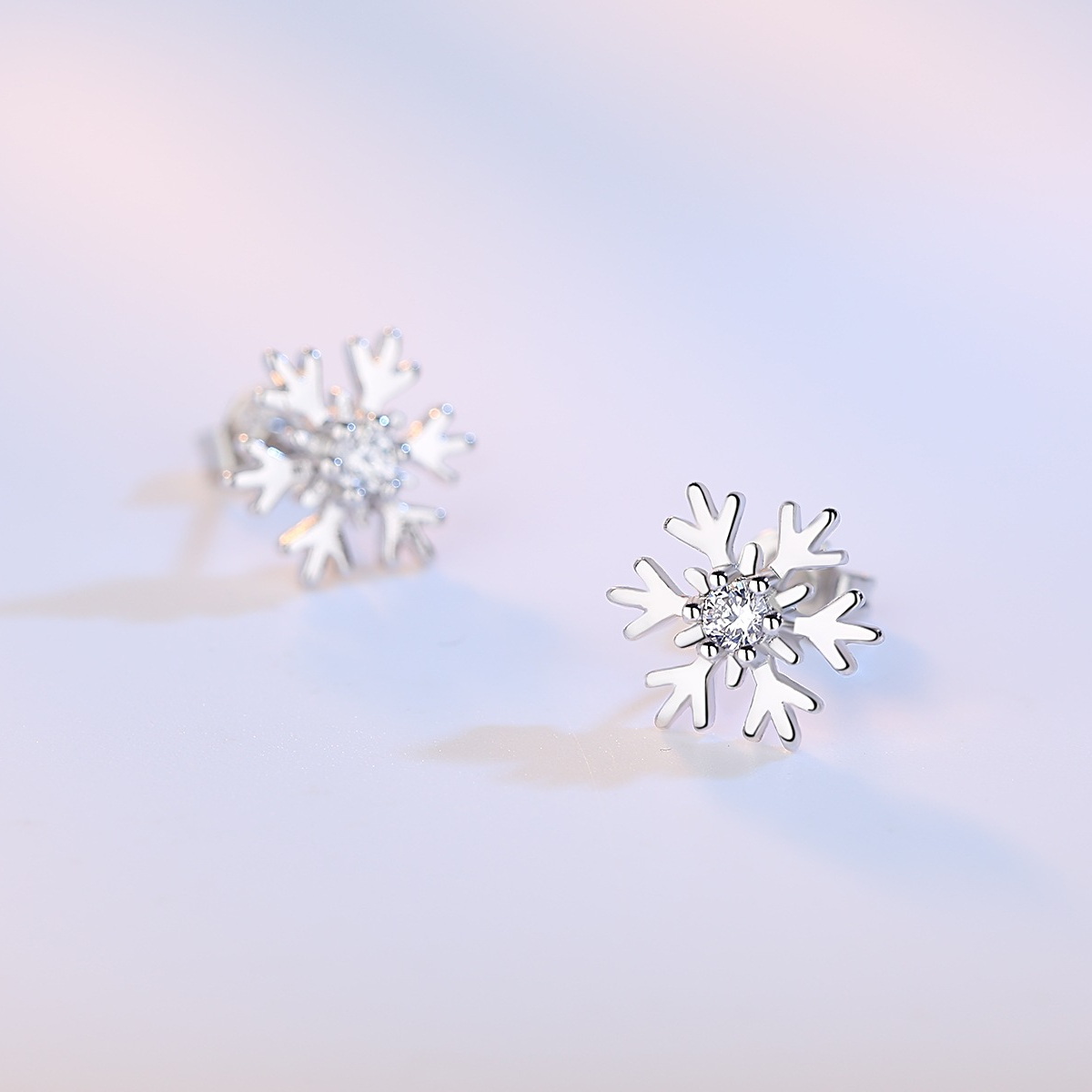 Mode Sneeuwvlok Zirkoon Oorbellen Luxe Shiny Rhinestone Crystal Stud Oorbellen Voor Vrouwen Meisje Partij Sieraden Christmas: A5