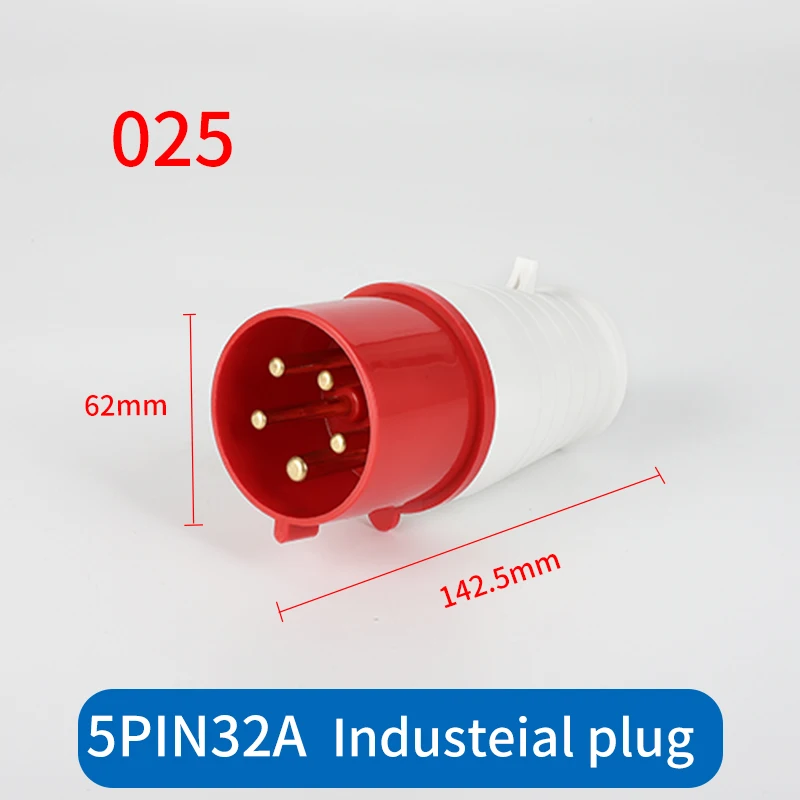 Industrial plug and socket waterproof connector 3PIN 4PIN 5PIN 32A IP44 waterproof electrical connection wall mount socket: Silver