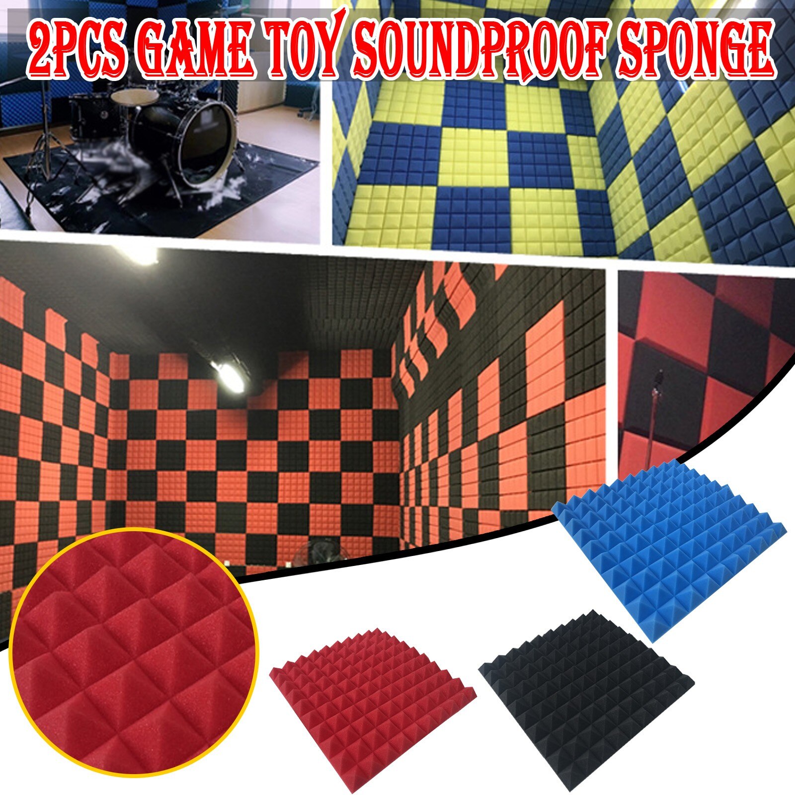 Home Scene Layout, Sound-absorbing Foam Wall, Indoor Sound-absorbing Cotton Soundproofing Insulation Bass Trap Acoustic Wall