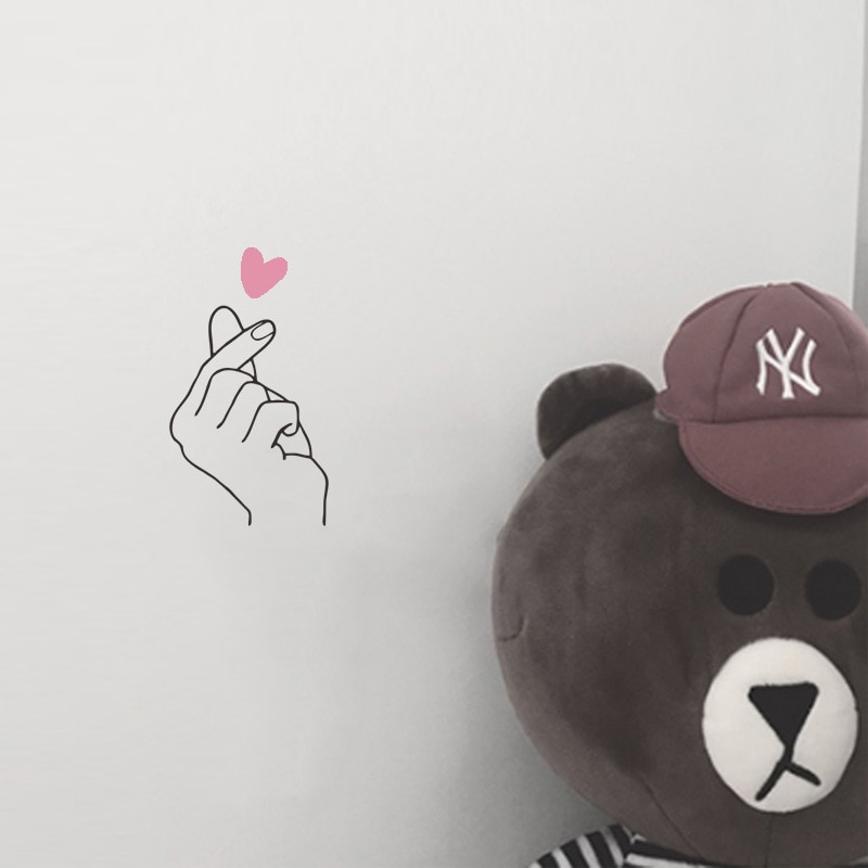 Love Gesture Wall Sticker Romantic love background home decoration Mural Art Decals stickers wallpaper