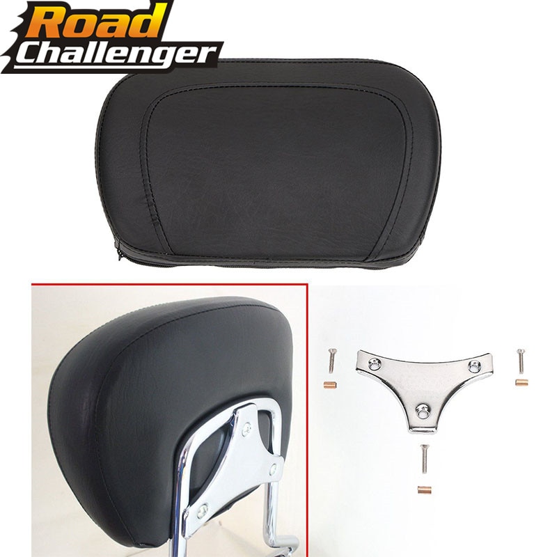Chrome motocicleta sissy bar destacável passageiros encosto almofada modelos para harley touring flhr flhx flhx 1997-13 14 15 16 17