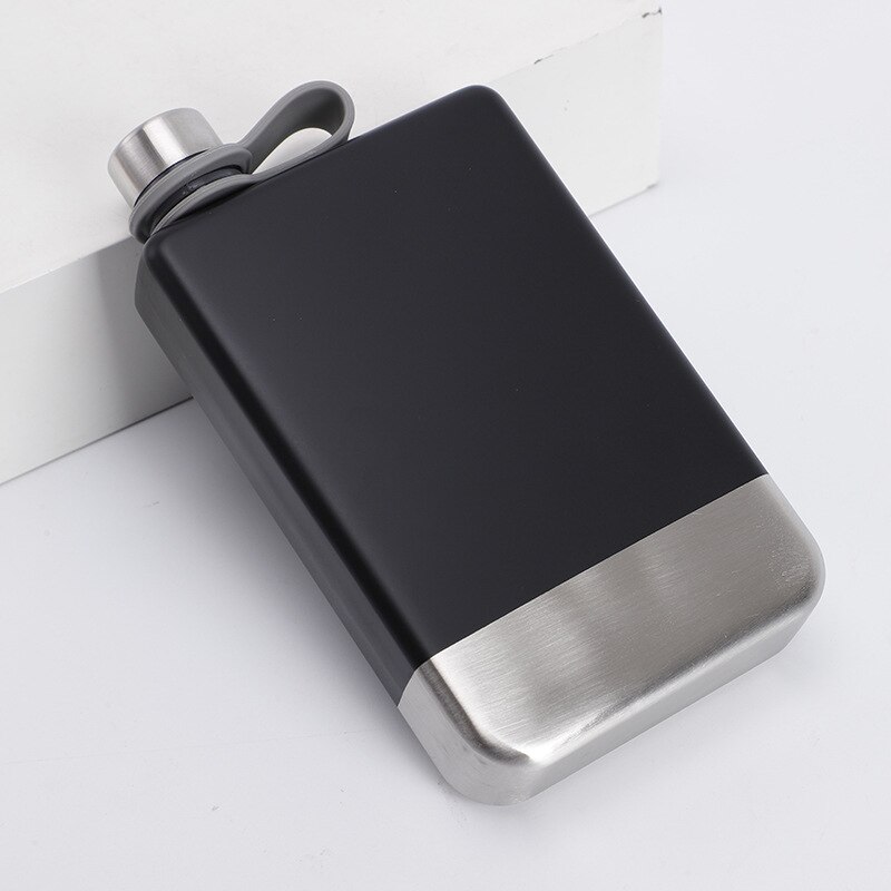 9 OZ Wine Pot Stainless Steel Hip Flask Modern Travel Whiskey Alcohol Liquor Bottle Small Mini Bottle Portable