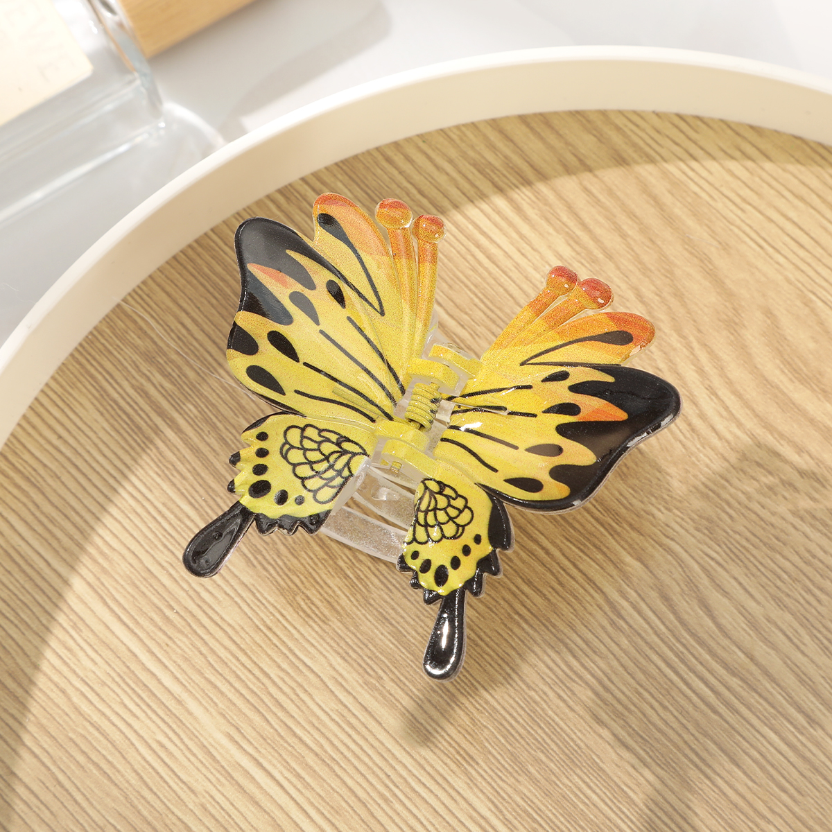 Nueva pinza para el pelo de mariposa de Hada, Clip de cangrejo de Color caramelo, Clip de tiburón de princesa dulce de verano para mujer y niña, horquilla, accesorios para el cabello: Naranja