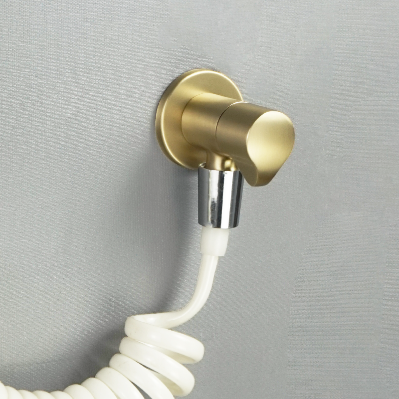Messing Kraan Ventiel Muur Gemonteerde Socket Buitendraad G1/2 "Zwarte Kraan Douche Messing Hoek Ventiel Badkuip Accessoires