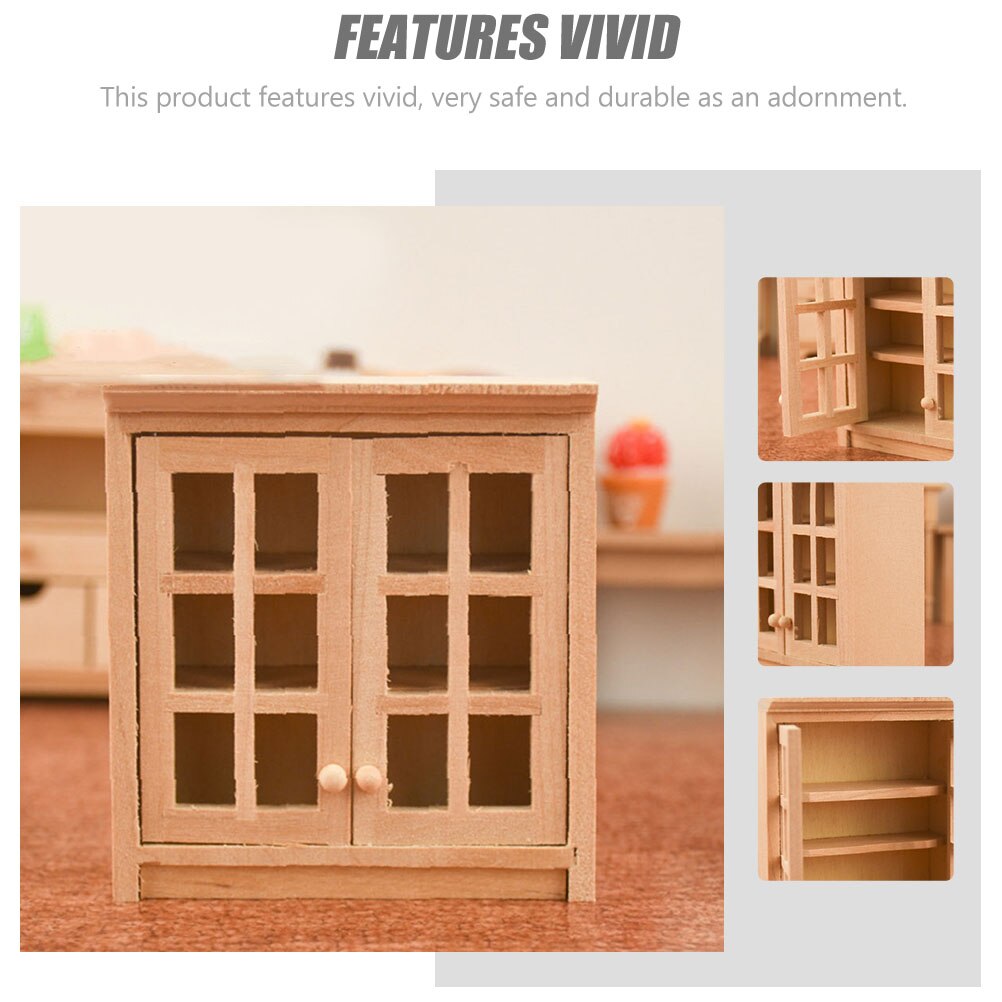 1pc kleine holzschrankmodelle, dekoration, minihaus, minimöbelmodell, bastelarbeiten