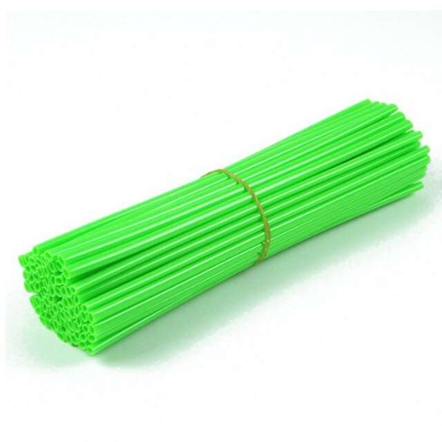 72pcs MTB Wheel Rim Spoke Shrouds Skins Covers Bike Wheel Spoke Sleeves Wraps Cover Mountain Bike Cycle Parts: Green