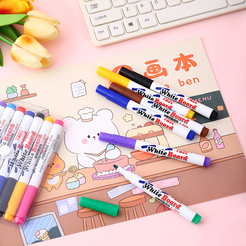 Marcadores mágicos que cambian el Color dibujo marcador de pizarra marcadores de tinta flotante suministros de pintura marcadores para niños pluma de fieltro YB001