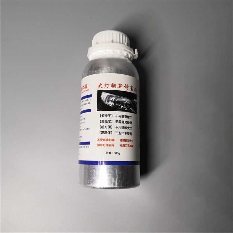 Pasta de polimento 800g para lente da lanterna, conjunto polimento de vidro, farol automotivo, reparo da camada hidrofóbica, reparo de arranhados, não abrasivo: Repair Fluid