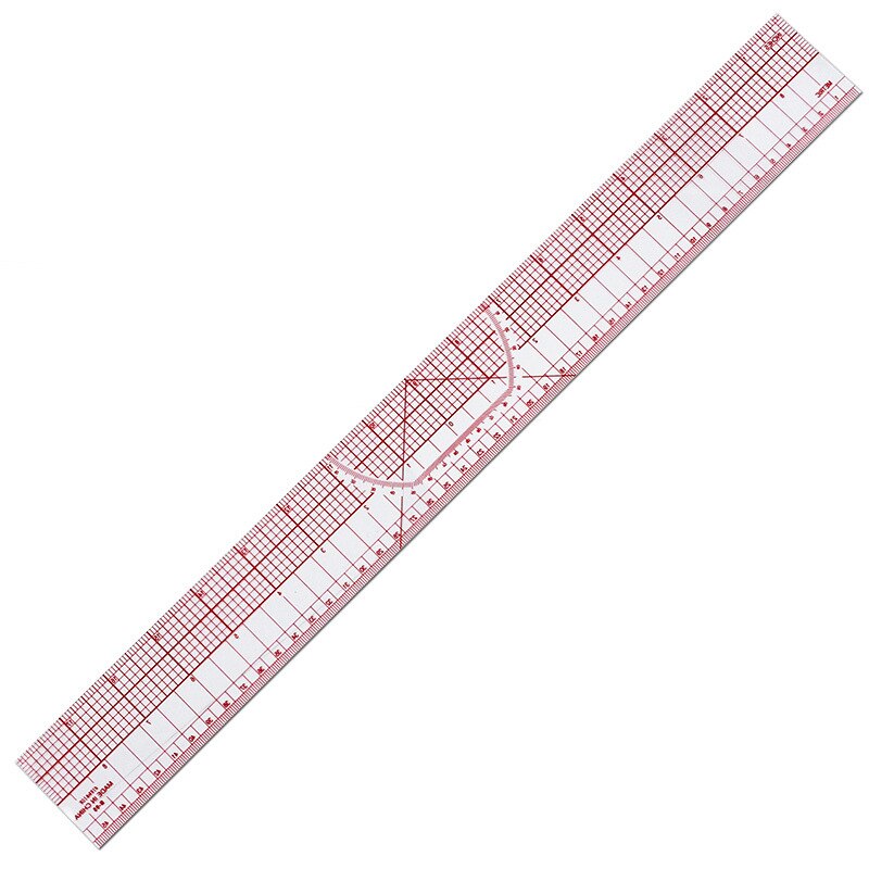 Règle droite, tailleur pour couture plastique, 45cm, 18 pouces partagée, Double face, métrique, règles droites, outil Transparent, Patchwork, tissu: 1pc(45cm)