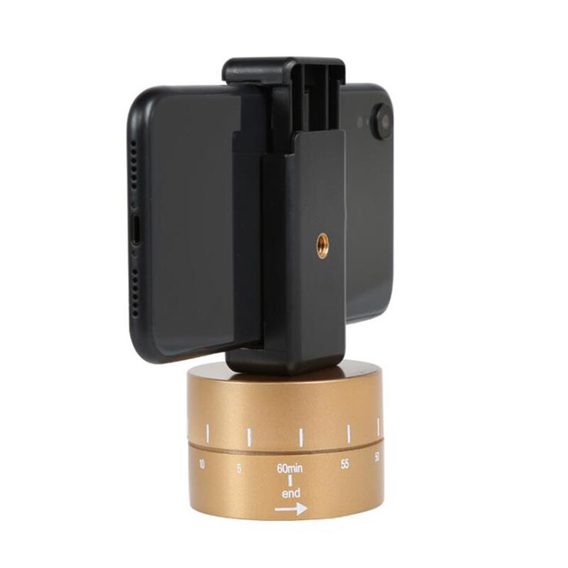Cabezal de trípode giratorio de 360 grados, temporizador automático, cabeza de trípode para fotografía, retraso de inclinación, Timelapse para Gopro, teléfono móvil