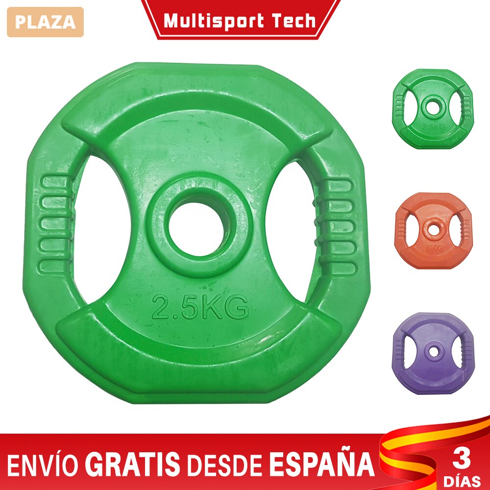 Disque de poignée en fer/caoutchouc, 10Kg, 30mm, 2,5 – 5 Équipement de fitness pour l&#39;entraînement physique, le crossfit ou la musculation