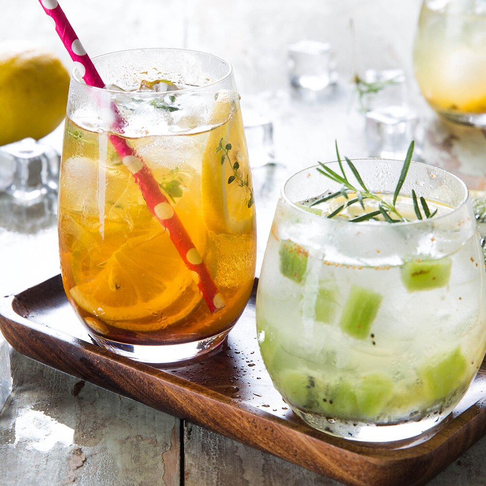 350ml 400ml Glass Wine Glasses Cup Reusable Glassware for Water Juice Beverages Whiskey