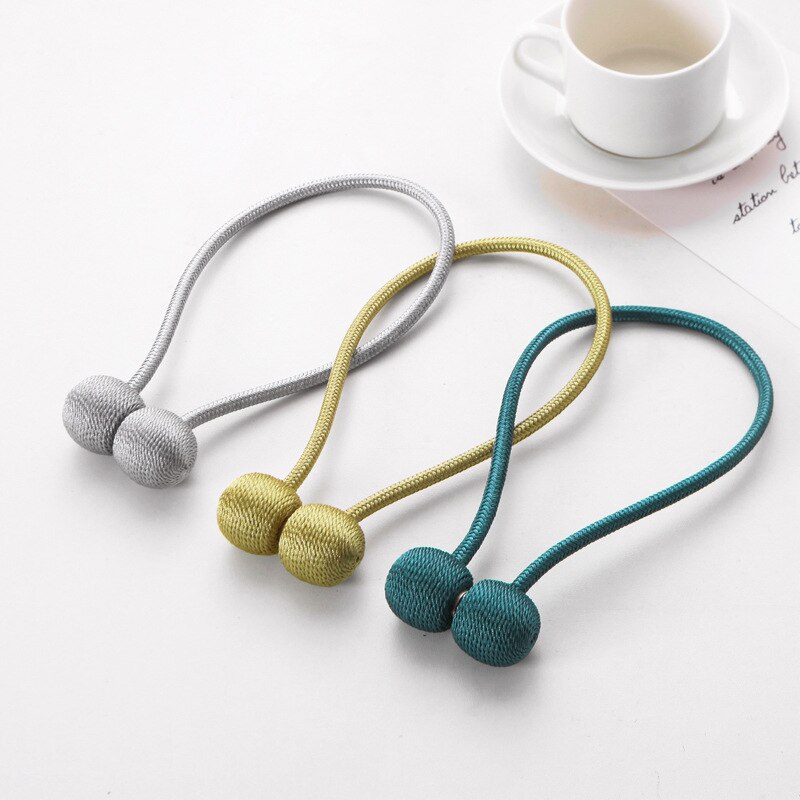 Magnetische Kugel Neue Perle Vorhang Einfache Krawatte Seil Zubehör Stangen Accessoires Rücken Holdbacks Schnalle Clips Haken Halfter Heimat Dekor