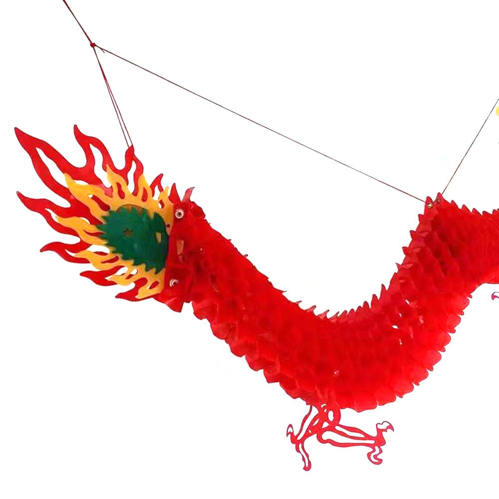 21PCS Chinese Dragon Lantern Set 1.5m Chinese Dragon Garland Banner Folding Red Lantern Chinese Year Decoration