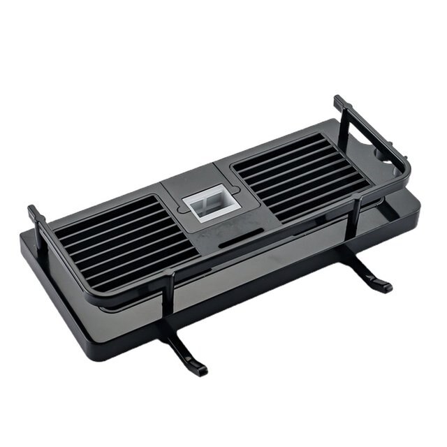 Shower Storage Rack Bathroom Organizer Pole Shelves Shampoo Tray Stand Single Tier No Drilling Lifting Bathroom Accessories: Black Square Hole