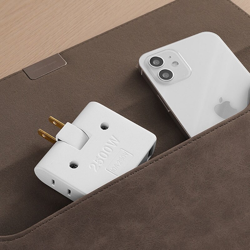 One In Three Converter 180 Degree Rotation Extension Plug Multi plug Mini Slim Wireless Outlet Travel Adapter Light Socket