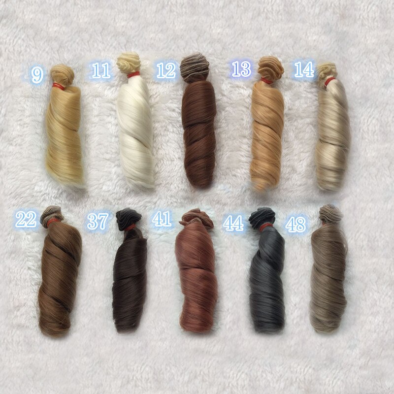 15*100cm Extension Doll Wigs Hair Toy Natural Color Curly Doll Hair for Dolls Wigs Accessories Handmade Clothing Doll Wigs