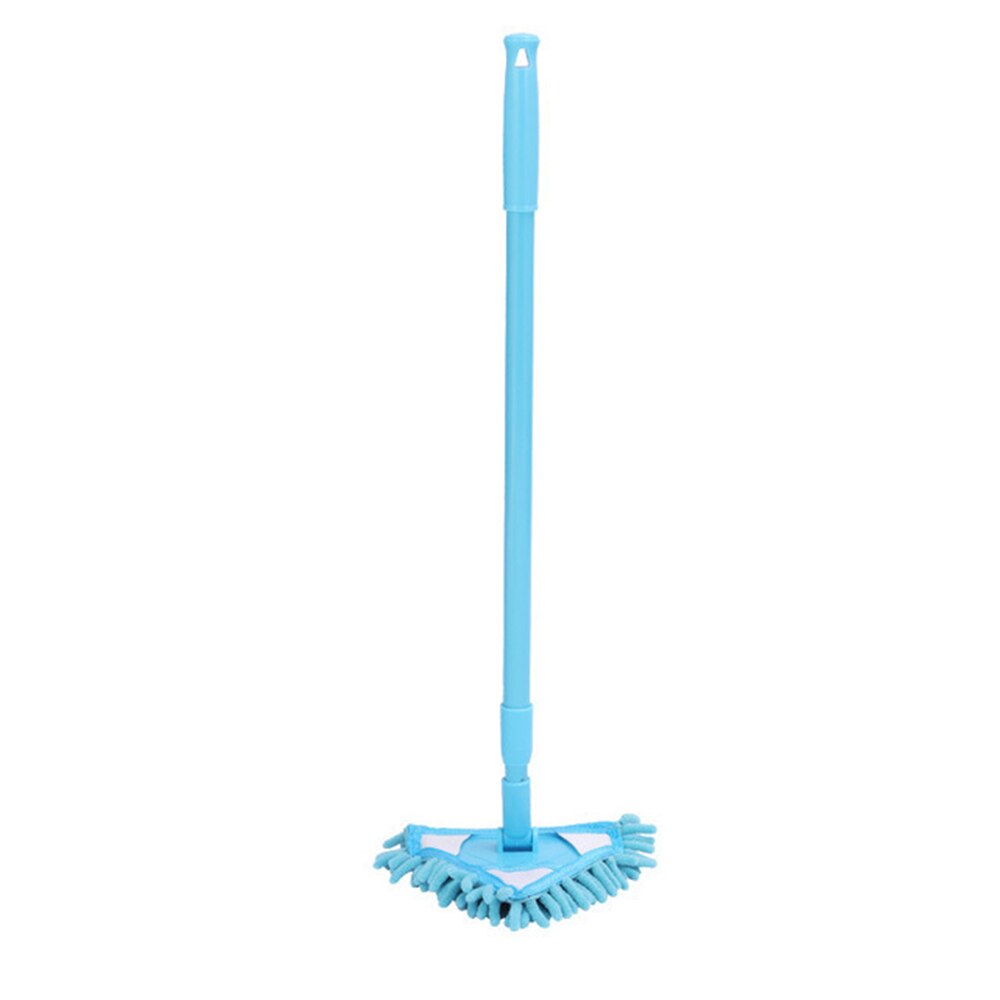 Mini fregona plana para limpieza de suelo de baño, herramienta de fregona perezosa para pared, cepillo de limpieza del hogar: Azul