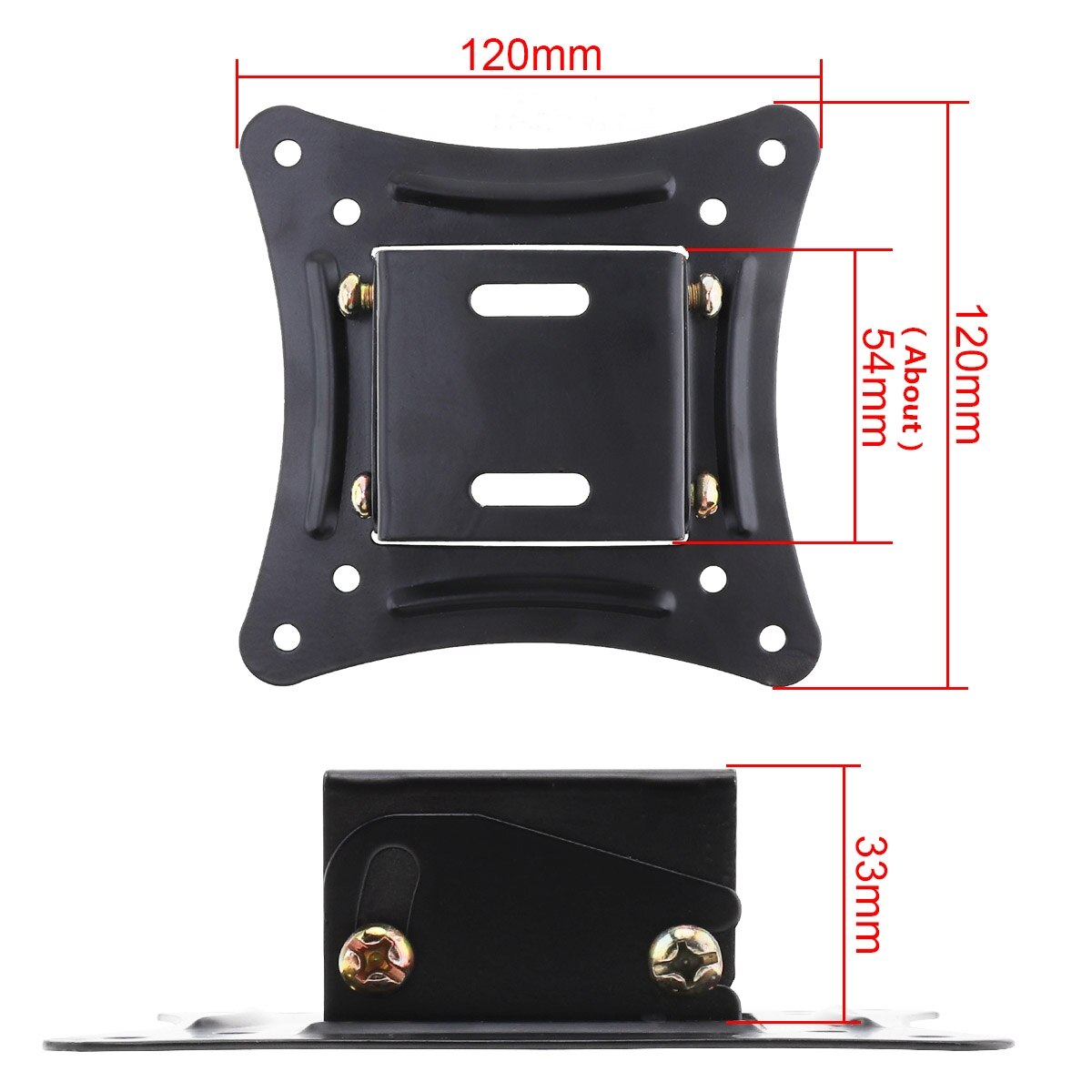 1 Pc Universele Tv Muurbeugel Vaste Flat Panel Tv Frame Ondersteuning 15 ° Tilt Fit Voor 14-26 Inch Led Schermen Monitoren