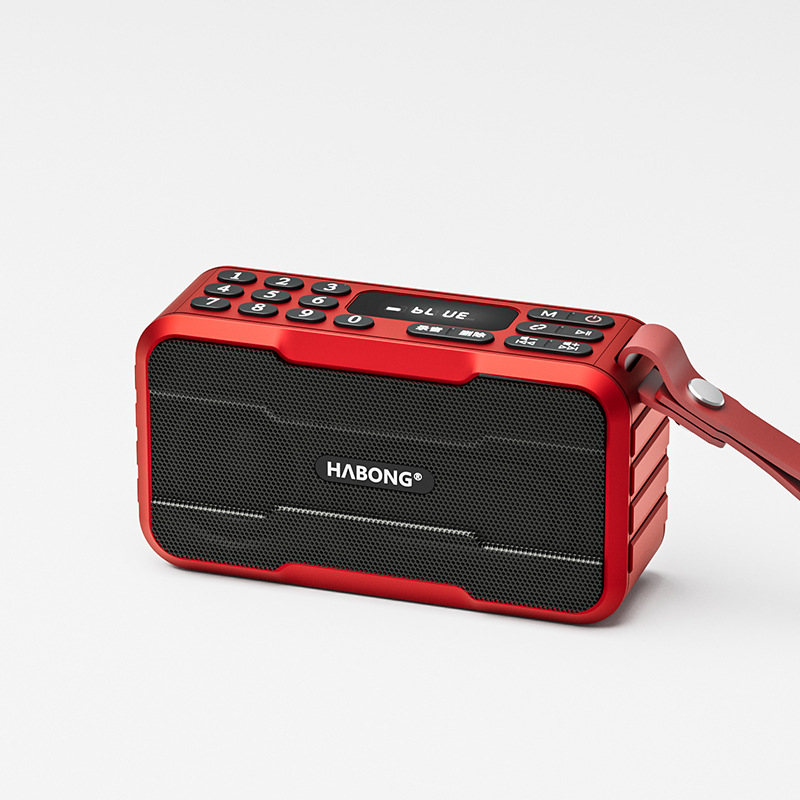 Radio FM portátil, minialtavoz Bluetooth, barra de sonido Hifi, Subwoofer, Walkman manos libres, reproductor de música, grabadora con micrófono: BLANCO