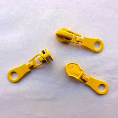 Cursori con cerniera Meetee 20 pezzi per cerniere in nylon 5 # borsa kit di riparazione con cerniera tasca di ricambio cerniere testa accessori per cucire fai da te ZT179: giallo