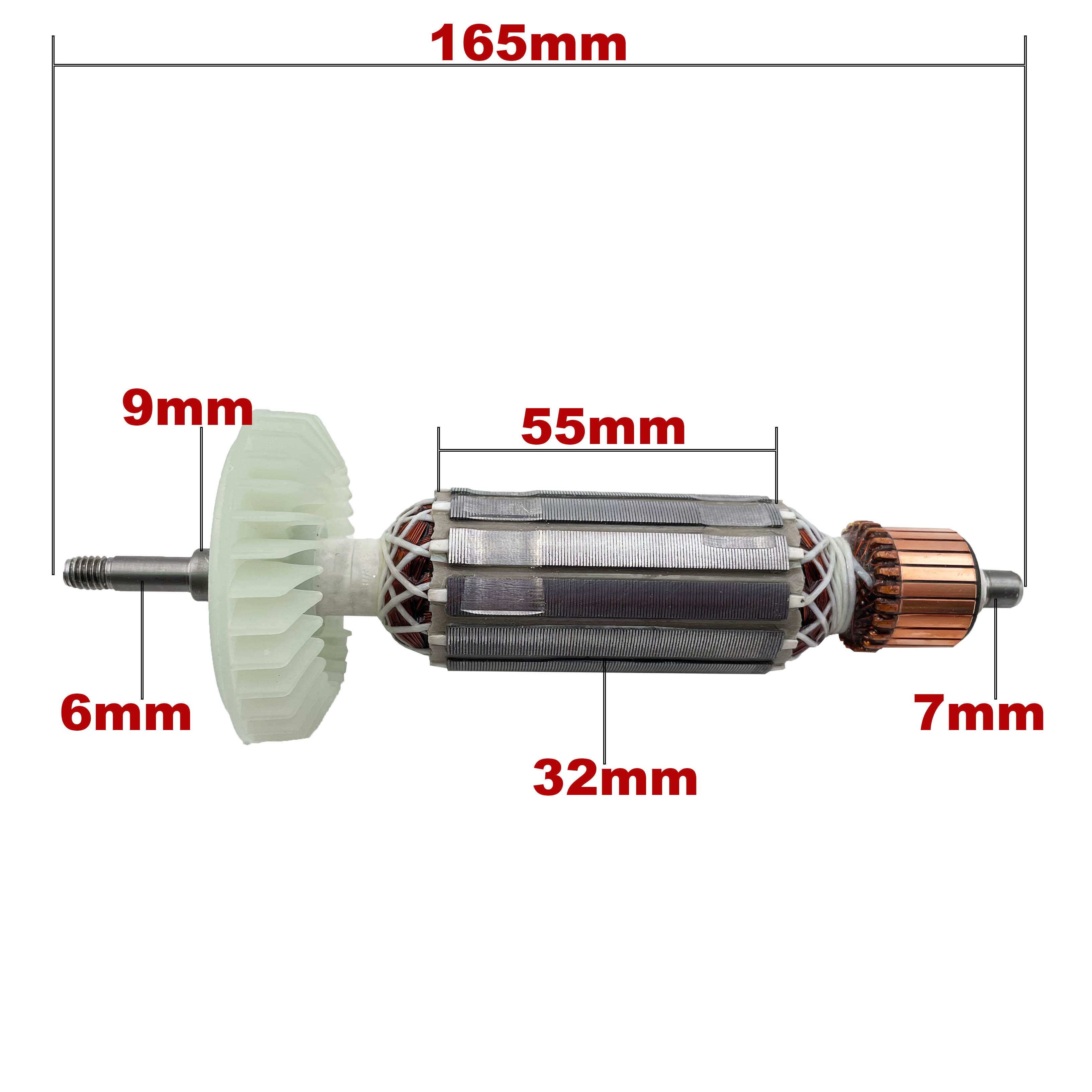 AC220V-240V Armature Rotor Anchor Replacement for MAKITA Angle Grinder 9556 9557 9558 9556NB 9556HN 9557NB 9557HN 9558NB 9558HN: Armature