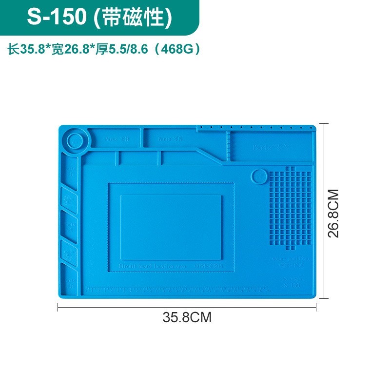 Antistatic ESD Soldering Mat For Bga Rework Station Large Ipad Repair Heat Insulation Mat Pad Small Silicon Mat Thick Soldering: green