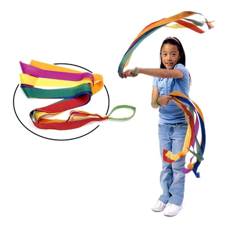 Art gymnastique danse ruban gymnastique gymnastique rythmique Ballet Streamer exercices rubans Fitness arc-en-ciel couleur pour les filles enfants