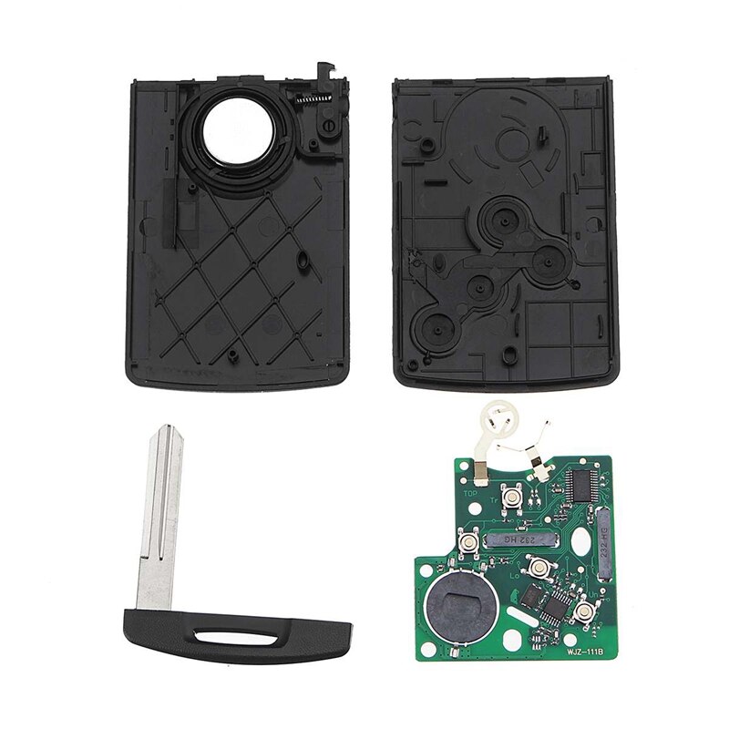 4 knap smart card bilnøgle 433 mhz pcf 7952 chip fjernbetjeningsnøgle til renault megane 3 -