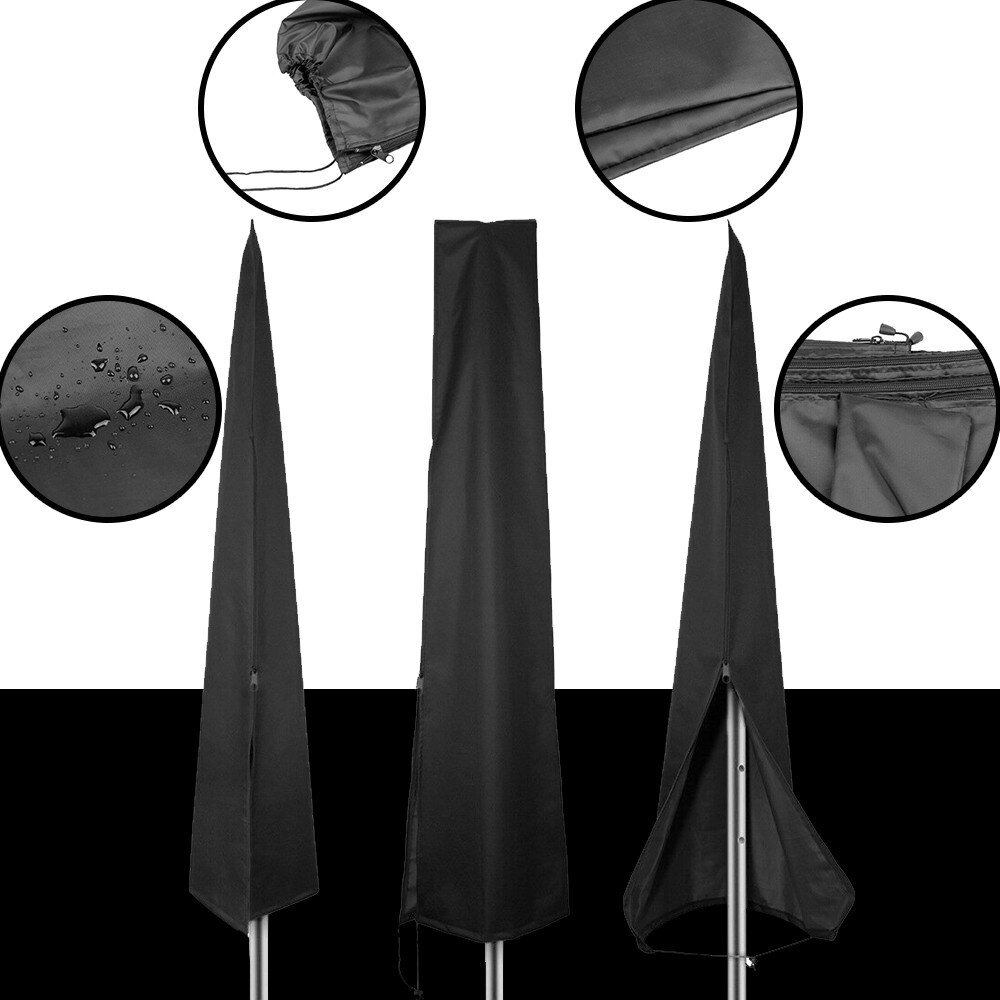1.9M Heavy Duty Large Umbrella Parasol Waterproof Cover Garden Outdoor Furniture