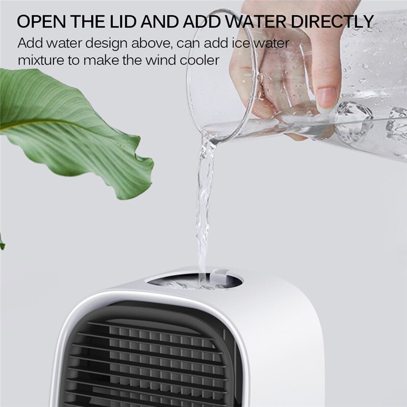 Air Conditioner Mini Portable Home Air Conditioning Humidifier Purifier USB Desktop Air Cooler Fan for Office Room
