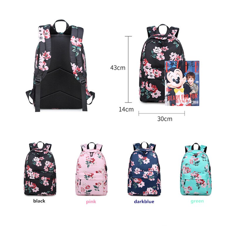 Fengdong Kinderen School Rugzak Kind Bloem Schooltassen Voor Meisjes Waterdichte Nylon Bloemen Rugzak Kids Book Zak Meisje