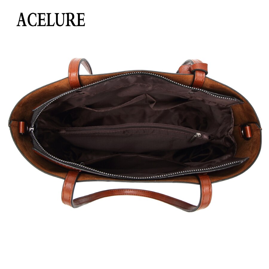 ACELURE couleur unie sacs à bandoulière pour femmes doux en cuir Pu fourre-tout décontractés pour femme all-match dames haute capacité sacs à main