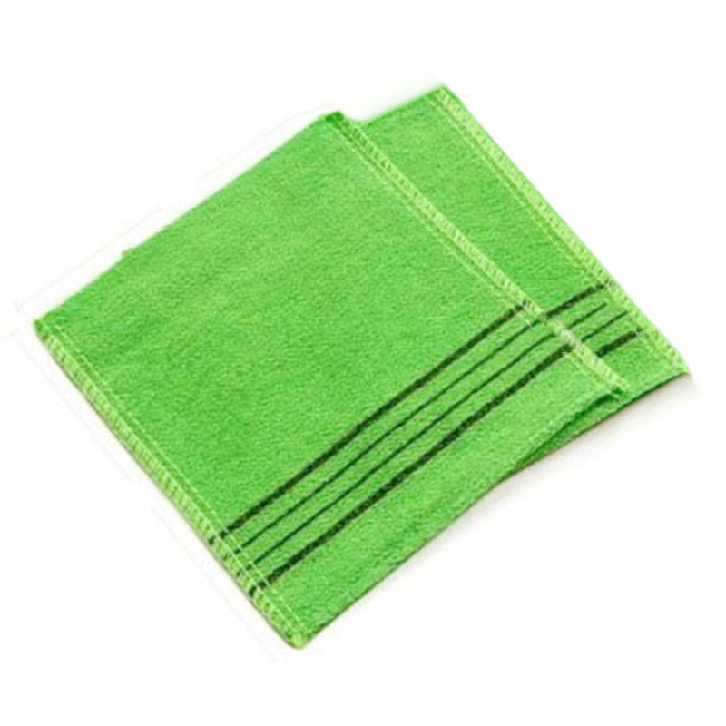 Italy Towel Korean Exfoliating Bath Washcloth Body Scrub Shower Towel Portable: 2 Green