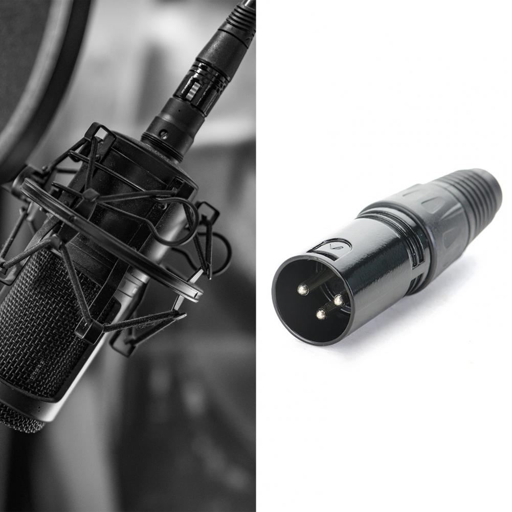 XLR Connector High 3Pin XLR Plug Male Balanced Microphone Adapter Easy to Use High Performance XLR Plug Adapter