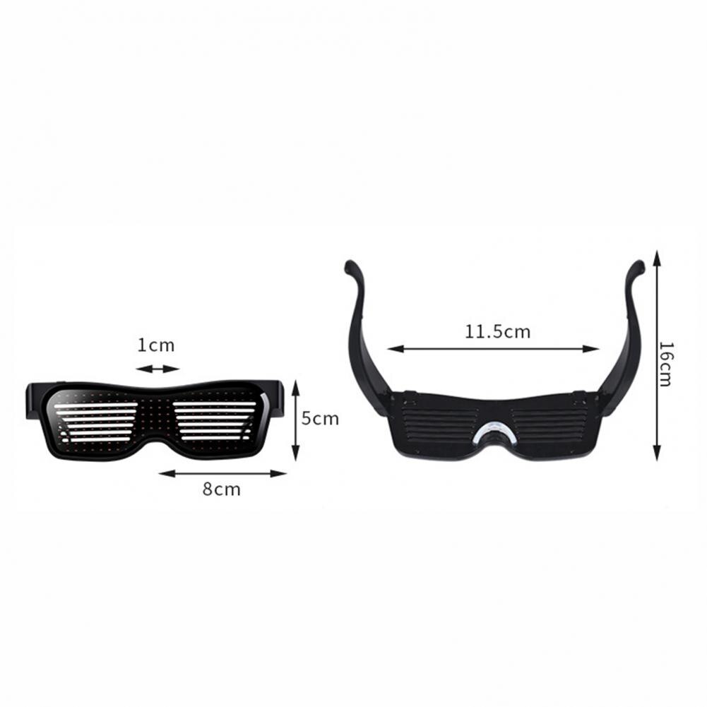 Electronic Bluetooth Luminous Glasses with LED Light Birthday Party Club Props Electronic Bluetooth Luminous Glasses